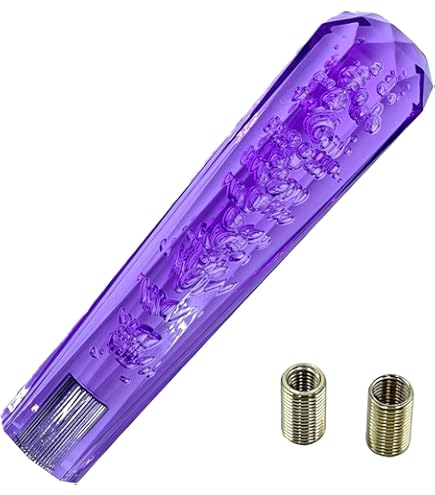 クリスタル--専用 Amazon | 光るクリスタルシフトノブ八角30cm青色 径8/10/12mm対応